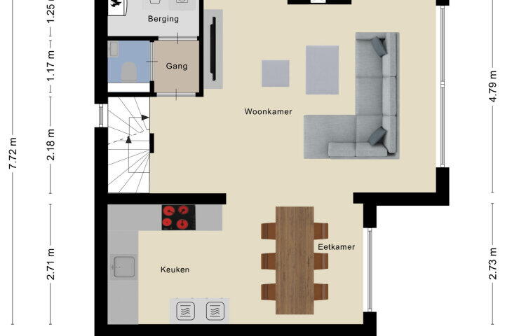Plattegrond – Mosberg 82, Roosendaal