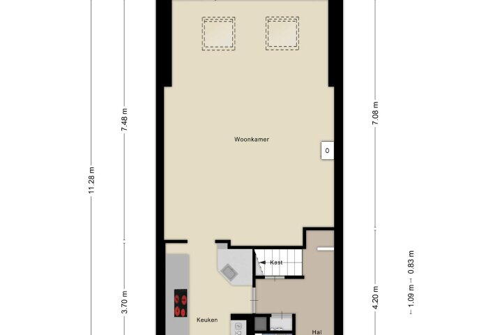 Plattegrond – Mosterdhof 127, Westervoort