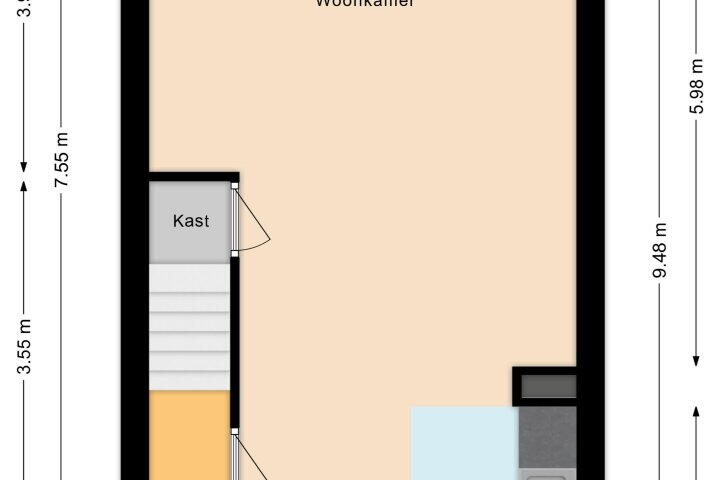 Plattegrond – Mozartlaan 100, Hazerswoude-Rijndijk
