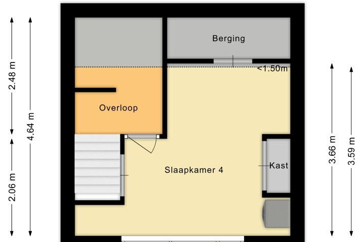 Plattegrond – Mozartlaan 100, Hazerswoude-Rijndijk