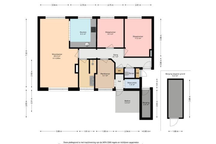 Plattegrond – Mozartlaan 14, Leidschendam