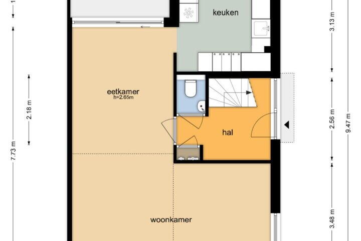 Plattegrond – Mozartweg 5, Eelde