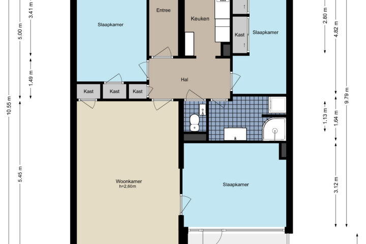 Plattegrond – Mr. F.A. van Hallweg 112, Amstelveen