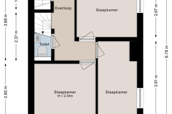 Plattegrond – Mr. Hillebrand Tuttelstraat 7, Steenwijk