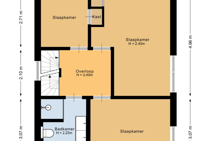 Plattegrond – Mr. Zigher ter Steghestraat 26, Steenwijk
