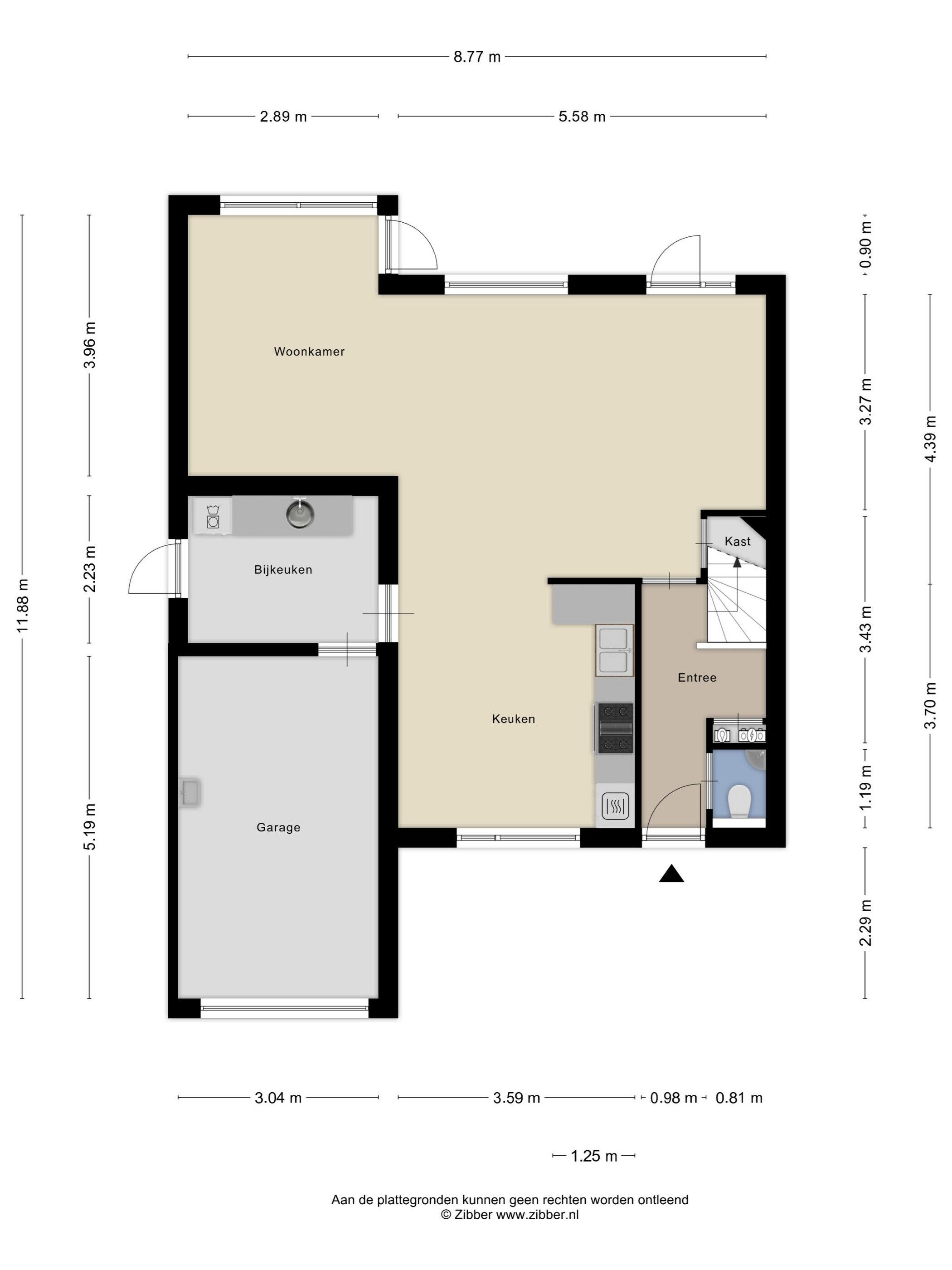 Plattegrond 1 - Muiderweg 17, Zeewolde