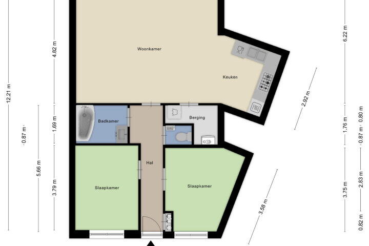 Plattegrond – Muldersweg 233, Nijmegen