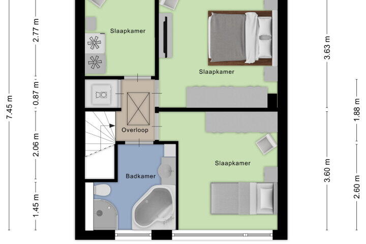 Plattegrond – Multatulilaan 11, Roosendaal