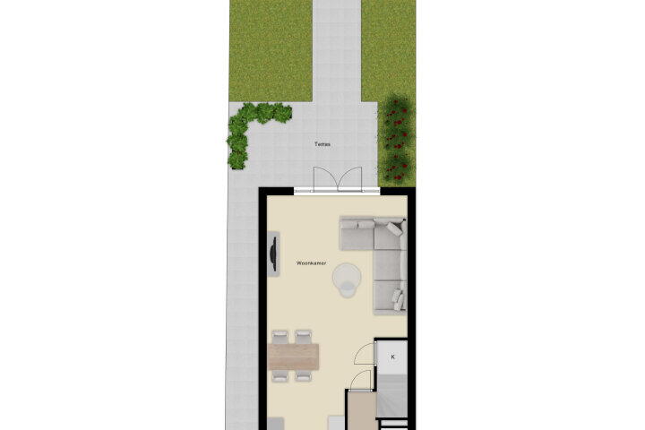Plattegrond – Muntstraat 15, Huissen