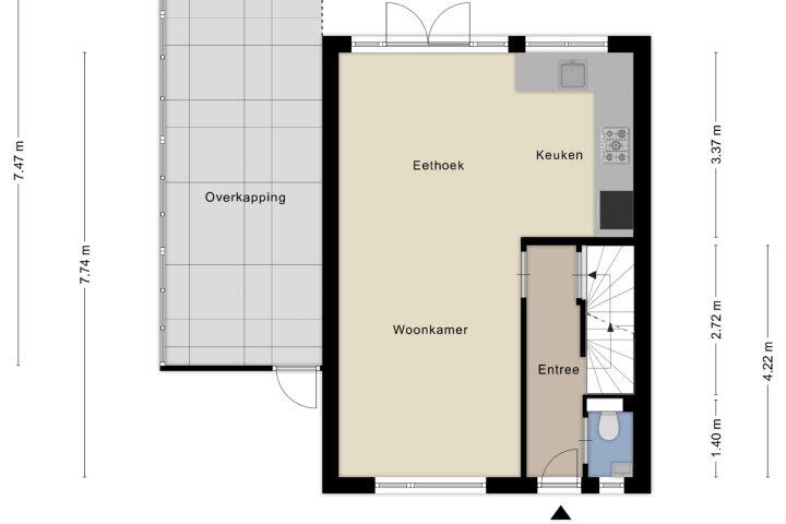 Plattegrond – Muntweg 478, Nijmegen