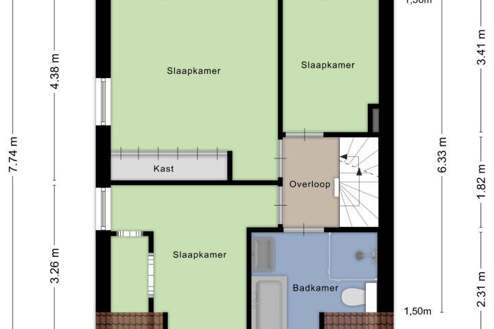 Plattegrond – Muntweg 478, Nijmegen