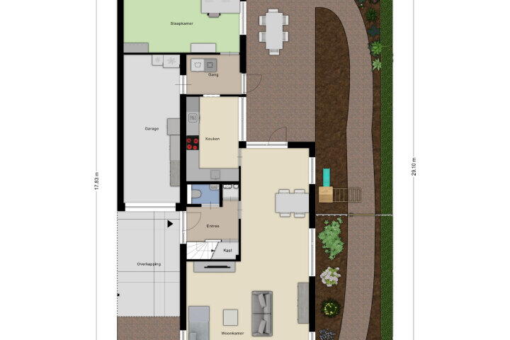Plattegrond – Muurberg 15, Roosendaal
