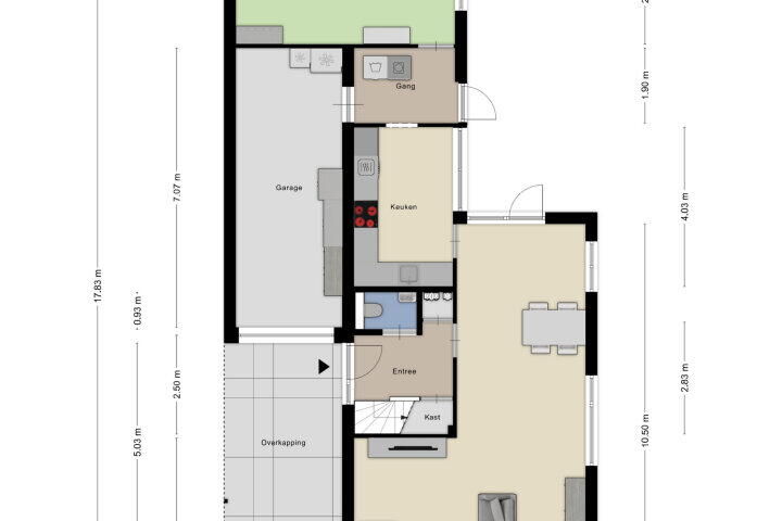 Plattegrond – Muurberg 15, Roosendaal