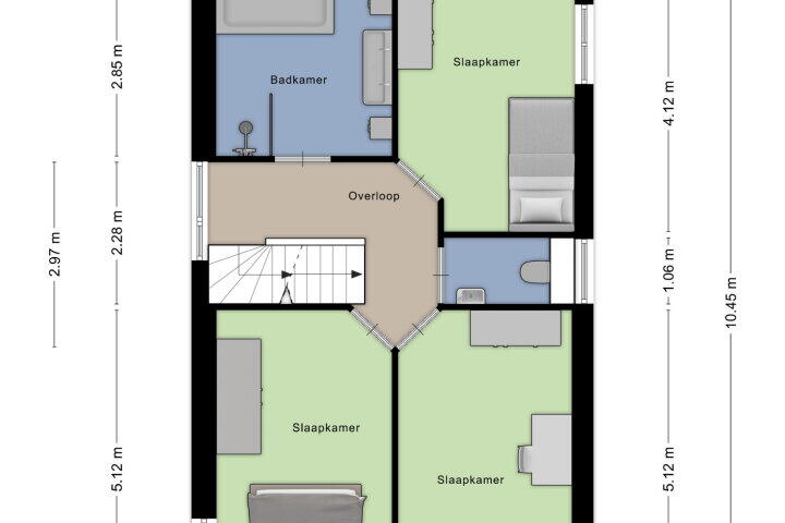 Plattegrond – Muurberg 15, Roosendaal