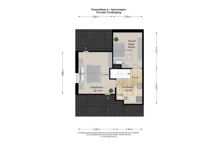 Plattegrond – Nassaulaan 3, Amerongen