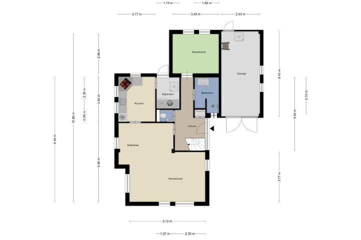 Plattegrond – Naweg 41, Gieten