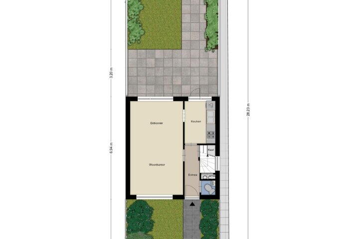Plattegrond – Neerstraat 20, 's-hertogenbosch