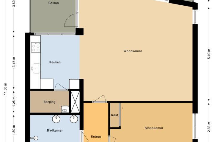 Plattegrond – Nelson Mandelastraat 66, Heerhugowaard
