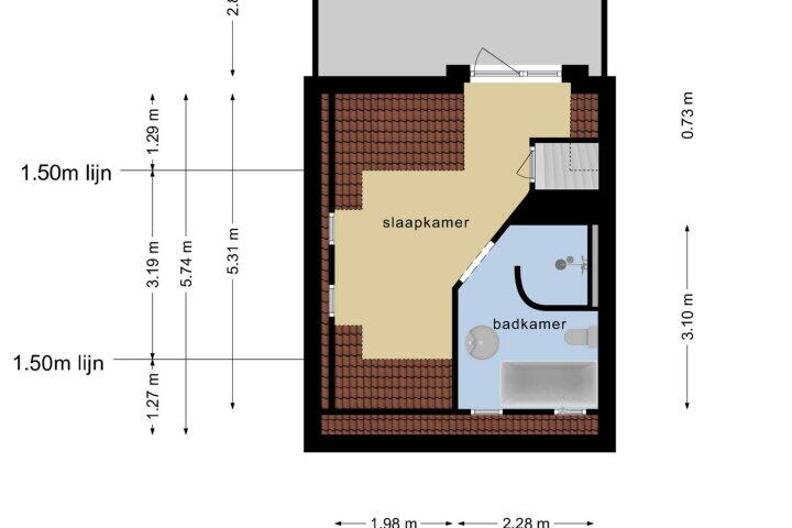 Plattegrond – Nessenwei 7, Oosthem