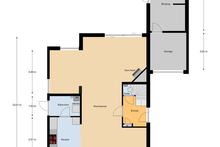Plattegrond – Nienke van Hichtumlaan 3, Vlissingen