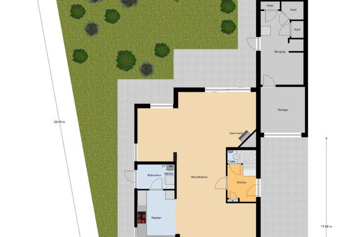 Plattegrond – Nienke van Hichtumlaan 3, Vlissingen