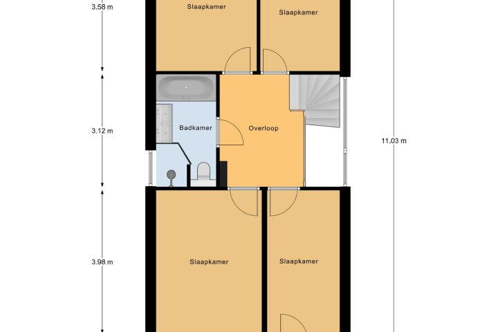 Plattegrond – Nienke van Hichtumlaan 3, Vlissingen