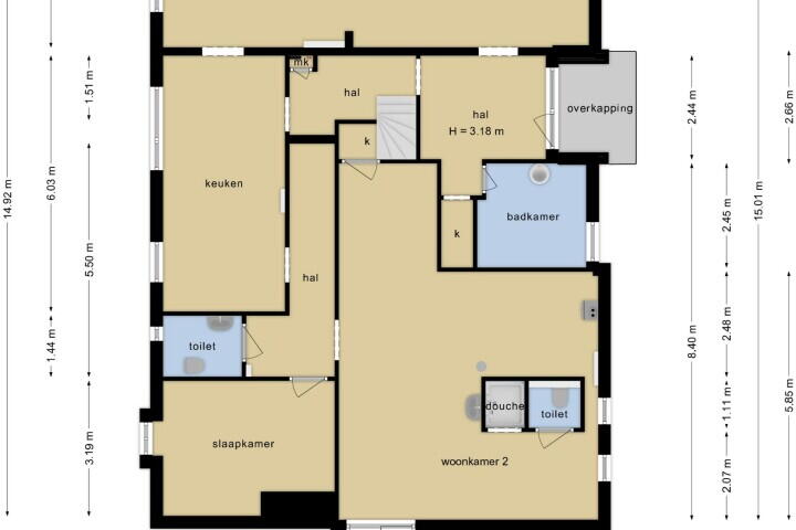 Plattegrond – Vossenpelssestraat 31, Lent