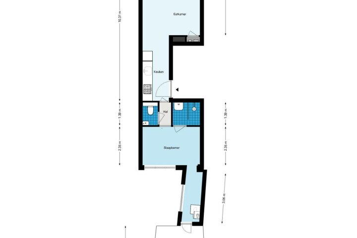 Plattegrond – Nieuwendijk 96 C, Amsterdam