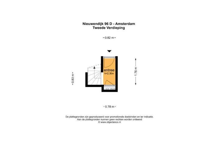 Plattegrond – Nieuwendijk 96 D, Amsterdam