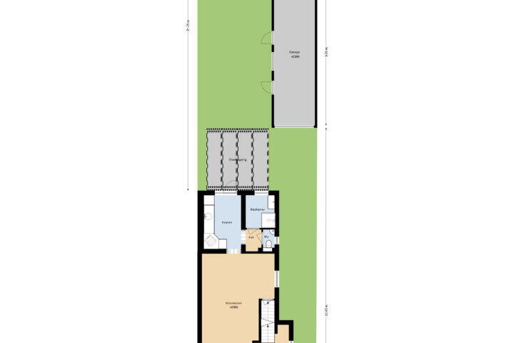 Plattegrond – Nieuwenhagerstraat 19, Landgraaf