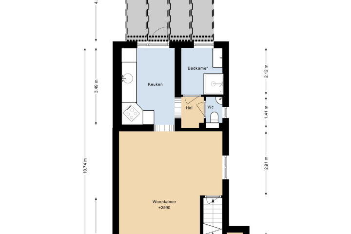 Plattegrond – Nieuwenhagerstraat 19, Landgraaf