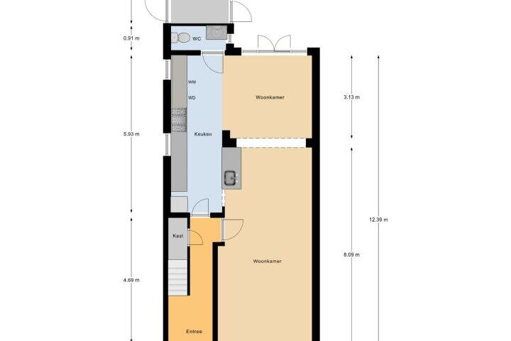 Plattegrond – Nieuwe Vlissingseweg 586, Middelburg