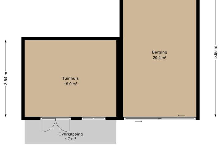 Plattegrond – Nieuweweg 10 D, Roden