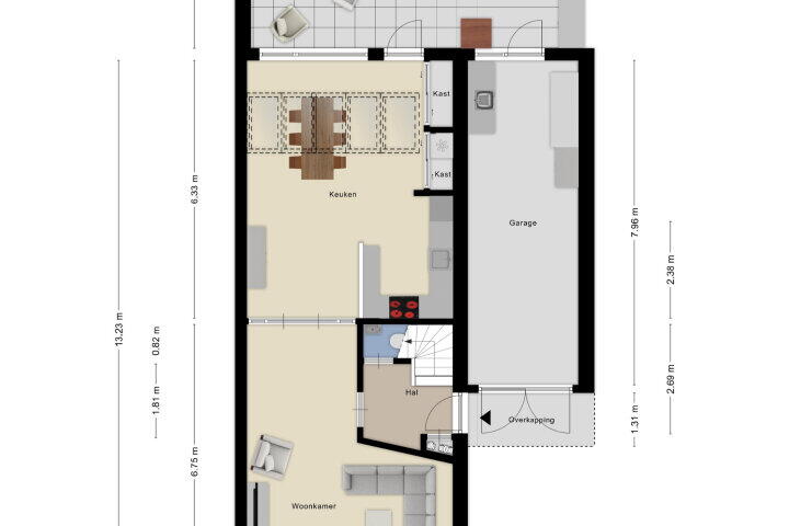 Plattegrond – Nieuwkuijksestraat 6, Nieuwkuijk