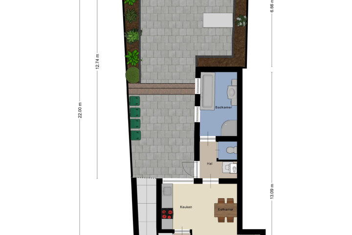 Plattegrond – Nieuwstraat 14, Wouw