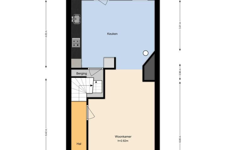 Plattegrond – Nieuwstraat 121, Boskoop