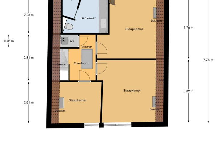 Plattegrond – Nieuwstraat 172, Vlissingen