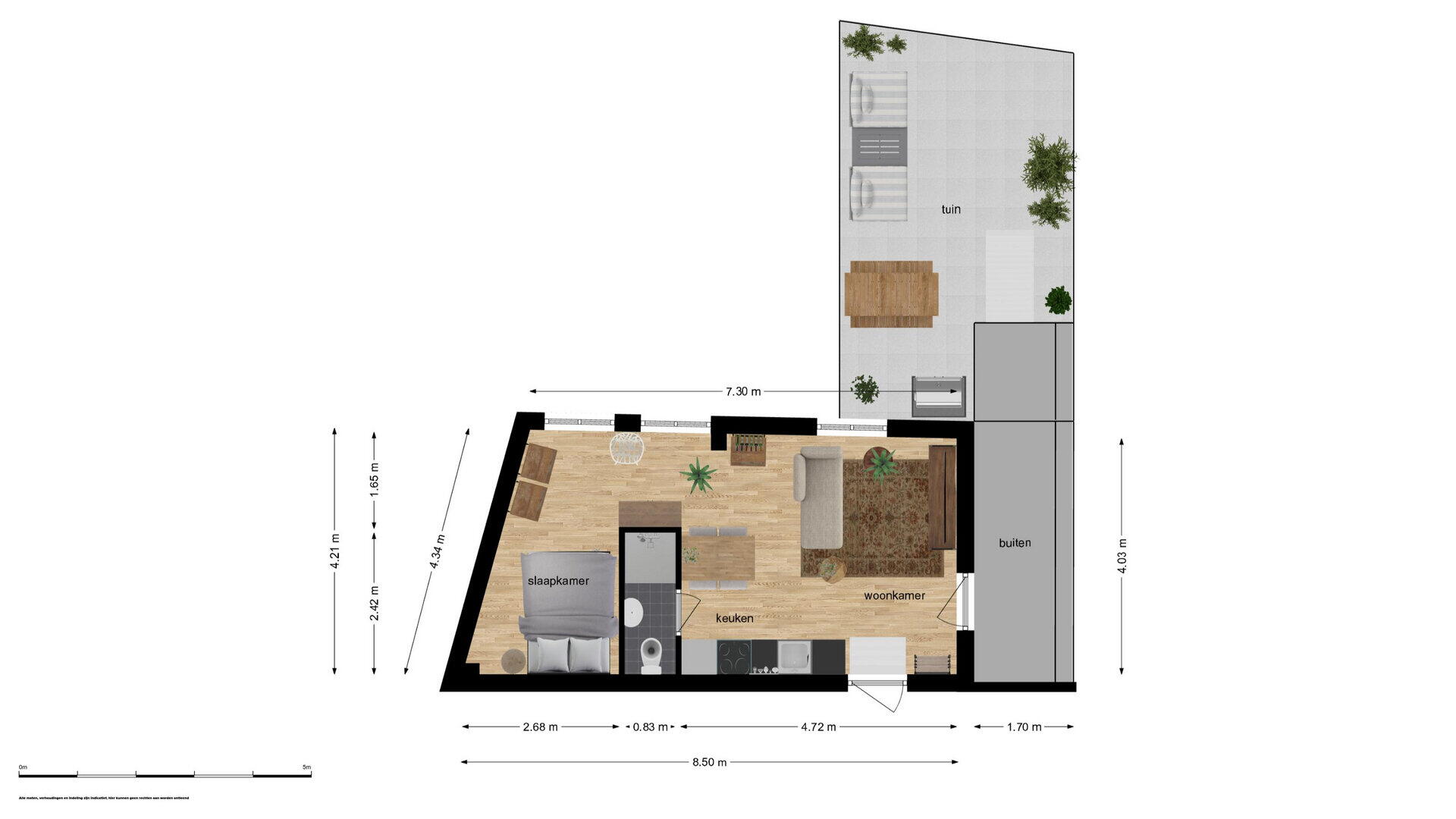 Plattegrond 1 - Nieuwstraat 36 C, Breda