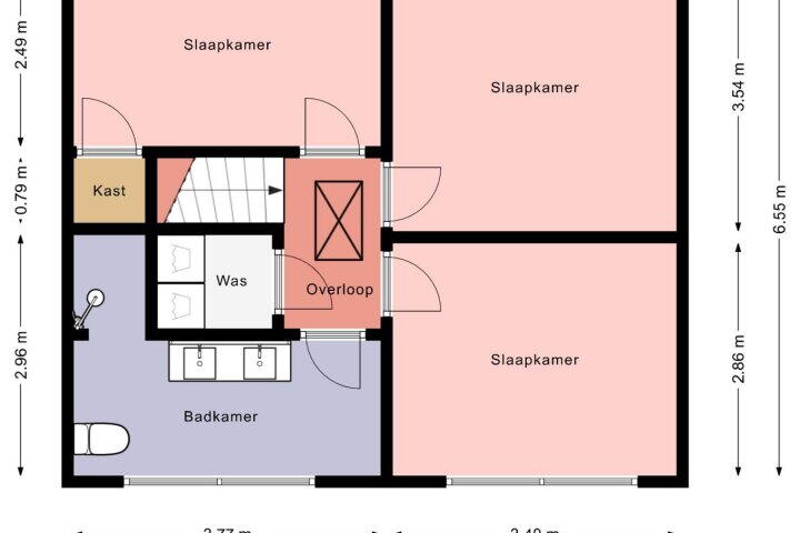 Plattegrond – Nieuwstraat 48, Heerenveen