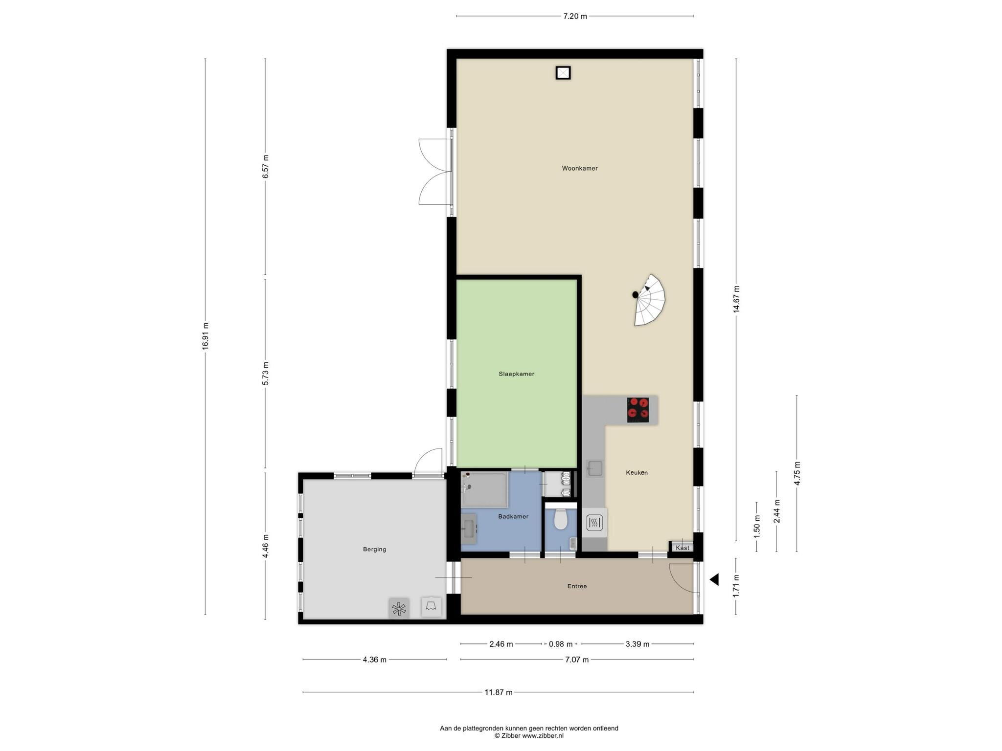 Plattegrond 1 - Nieuwstraat 77, Boskoop