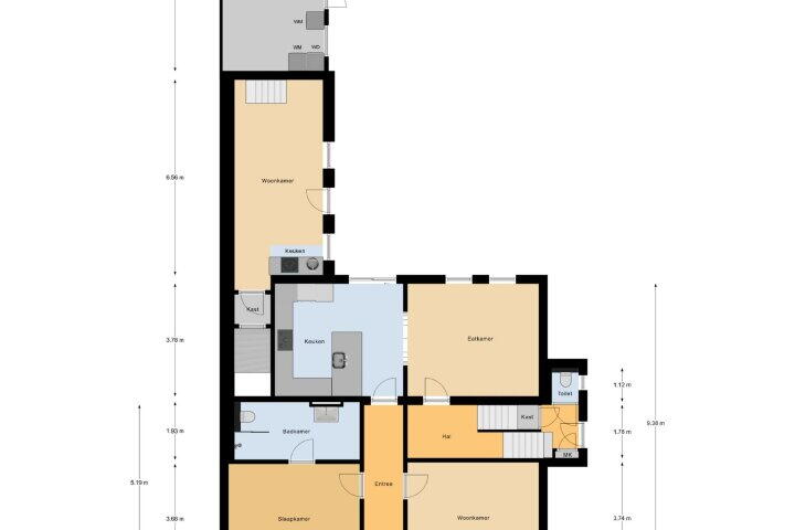 Plattegrond – Nieuwstraat 93, Kerkrade