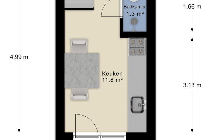 Plattegrond – Nijhoffstraat 3, Arnhem