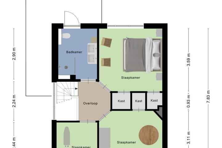 Plattegrond – Nispensestraat 75, Roosendaal