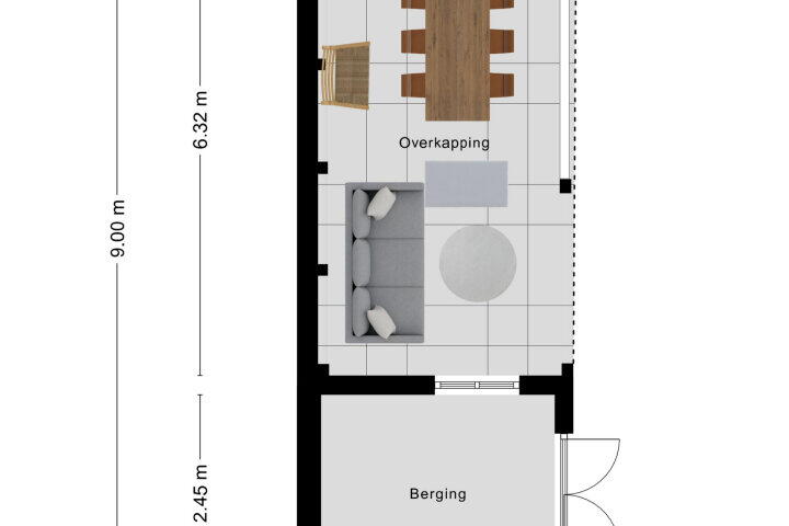 Plattegrond – Nispensestraat 75, Roosendaal