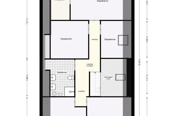 Plattegrond – Noorddammerweg 76 A, Amstelveen