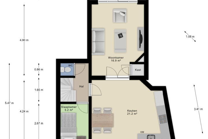 Plattegrond – Noordelijke Parallelweg 134, Arnhem