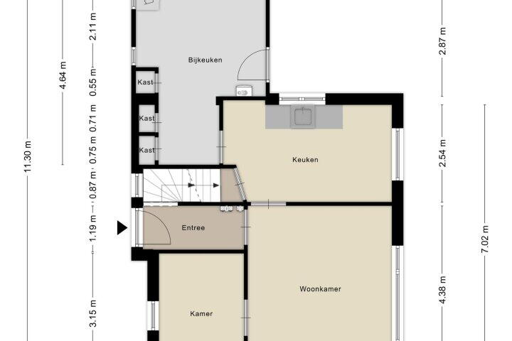 Plattegrond – Noorderdiep 545, Valthermond