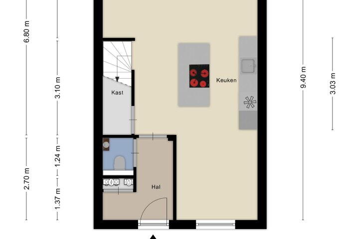 Plattegrond – Noorderduinslag 23, Almere