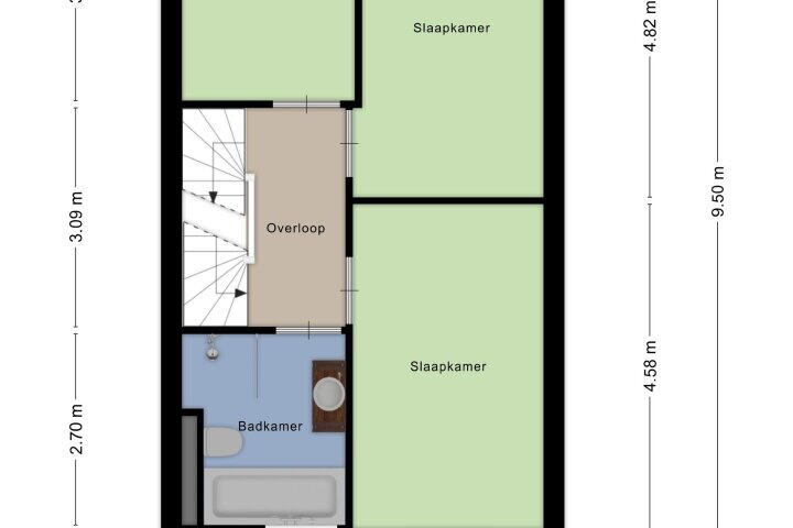 Plattegrond – Noorderduinslag 23, Almere