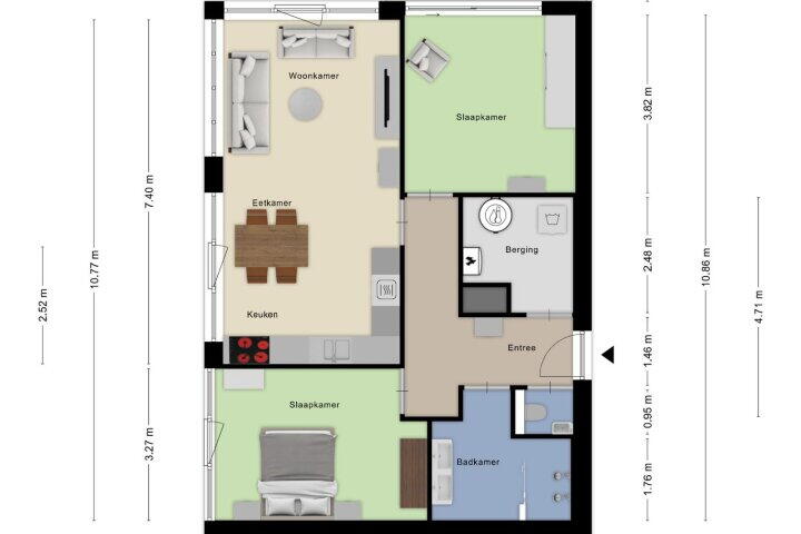 Plattegrond – Noordlaan 13, Roosendaal